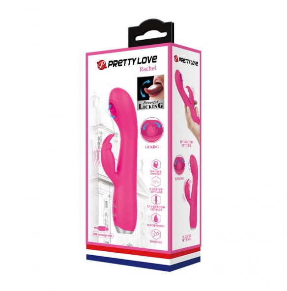 PRETTY LOVE - Powerful Licking Rabbit Vibrator Wand Masturbator (Chargeable - Pink) PRETTY LOVE - Powerful Licking Rabbit Vibrator Wand Masturbator (Chargeable - Pink)